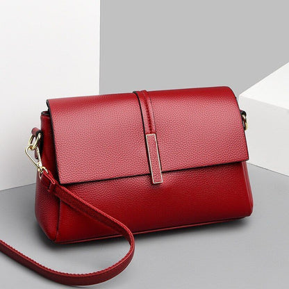 Genuine Leather Bag Fashion One Shoulder Messenger Square Crossbody Polyester