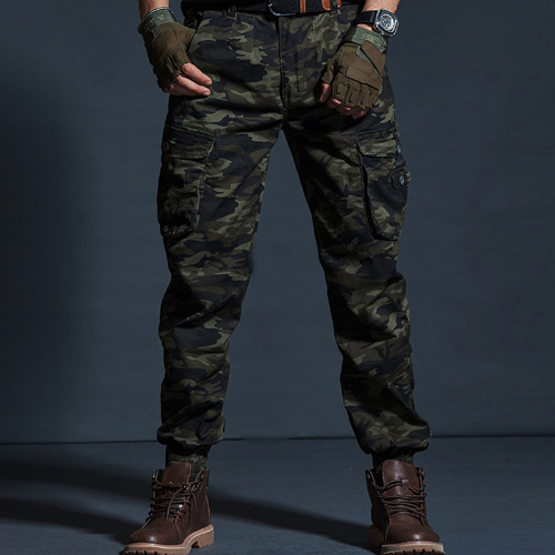 Khaki Pants Men Military Tactical Joggers Camouflage Cargo Pants Army Trousers