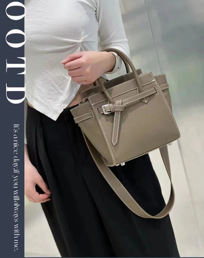 Cowhide Handbags For Women Genuine Leather Tote Bag Simple Trendy Bag