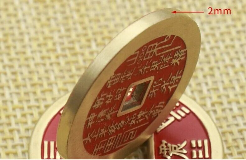 Chinese Ancient Coins Copper Brings Good Luck Wealth Feng Shui Collection 28x2mm