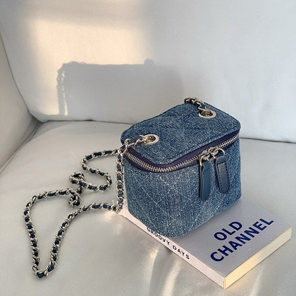 Crossbody Bags Women Lingge Chains Shoulder Bag Box Bag Coins Handbags