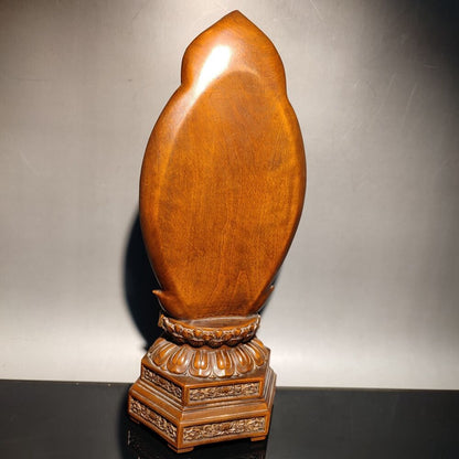 vintage wooden ornaments carved wood statue buddha kwan yin guanyin praying rare