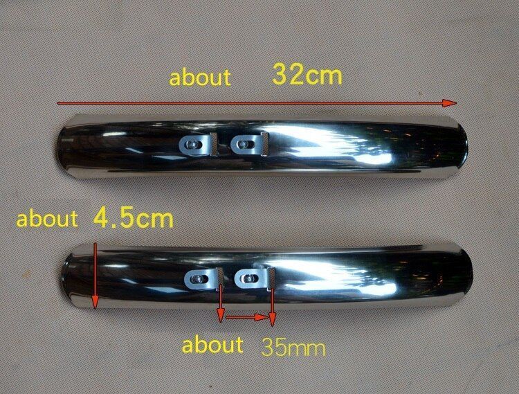 Bicycle Fenders Retro Bike Stainless Steel 700c 24/26 Inch City Road Fixed Gears