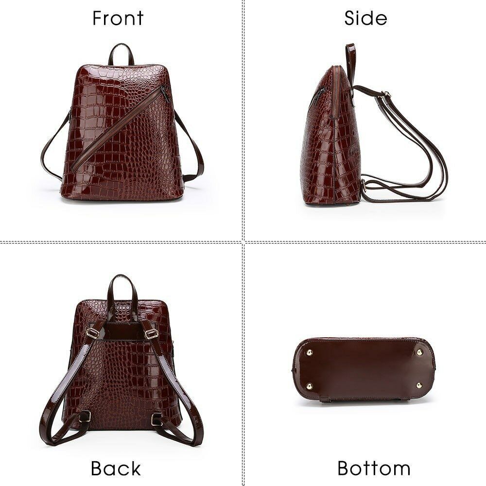 6 pcs/set Luxury Leather Composite Bags Handbag Wallet Backpack Shoulder Bag