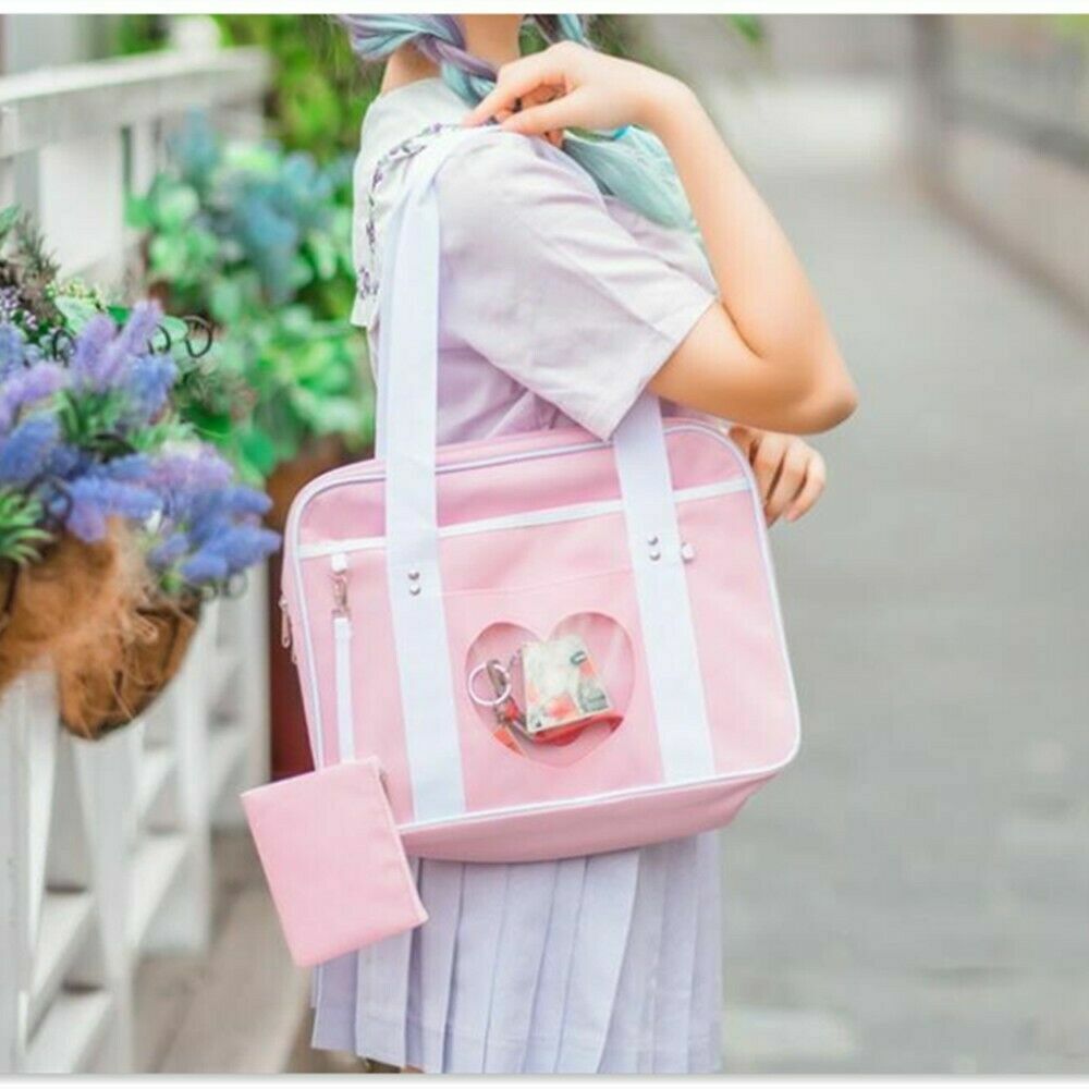 Women Girl Lolita Handbag Japanese High School JK Uniform Shoulder Bag Travel #