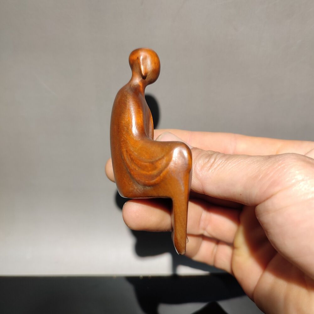 vintage wood carved praying buddha statue mini wooden wall carving amusing funny