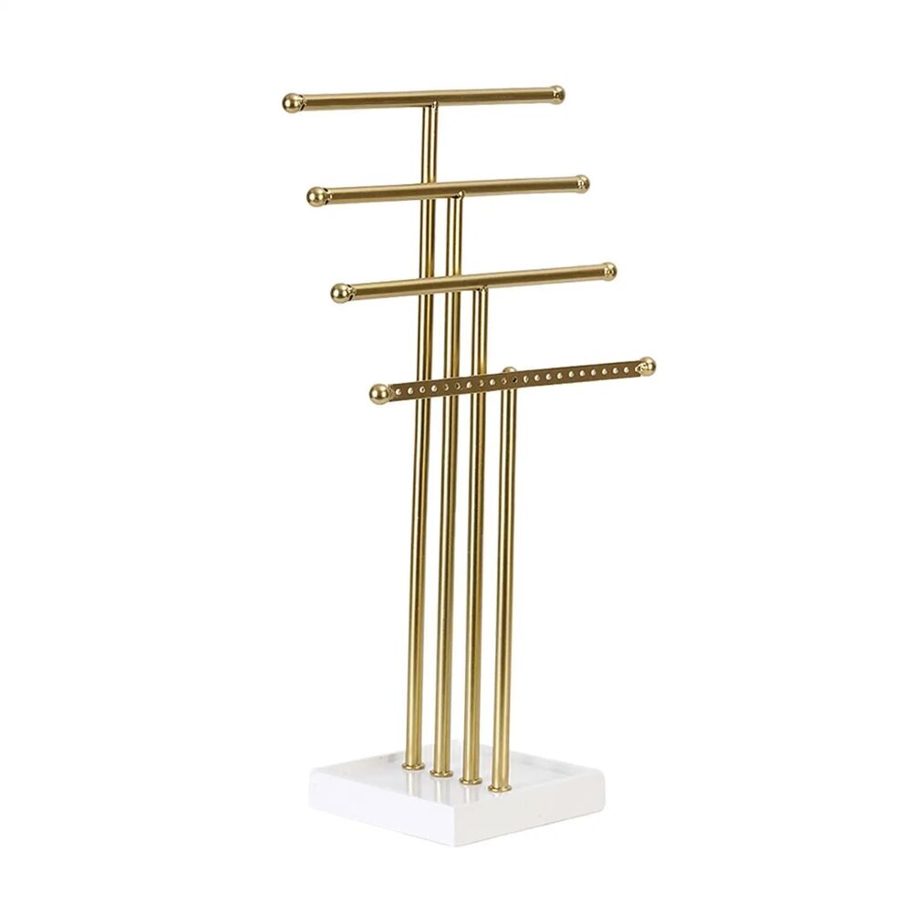 Jewelry Organizer 4 Tiers Metal Multipurpose Storage Holder Bathroom Holder Rack