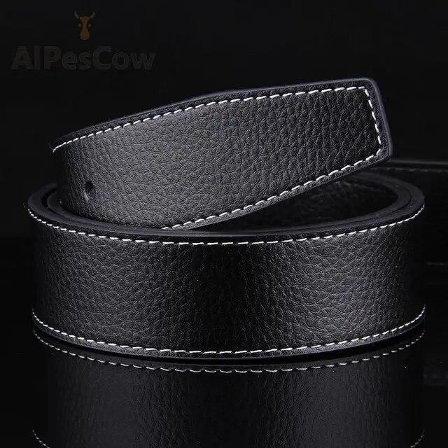 3.5mm Replacement Belt Genuine Leather LUXURY Mens Reversible Strap For H Buckle