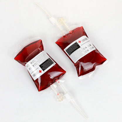 350ML Transparent Food Grade PVC Drink Beverage Bag Vampire Blood Bag Decorat-ca