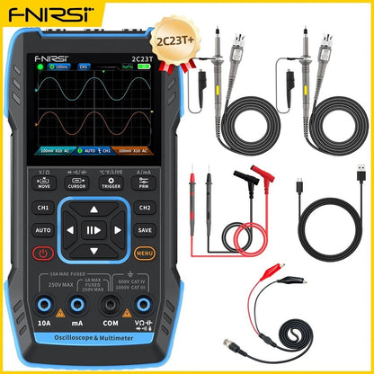 FNIRSI 2C23T 3IN1 Dual Channel Digital Oscilloscope Multimeter + Function Signal