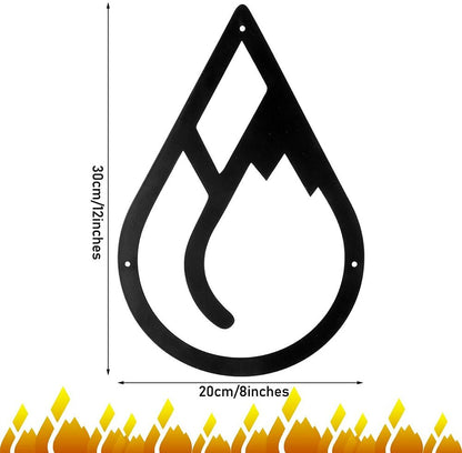 Four Elements Metal Wall Art Black Metal Wall Decor Hanging Elements Metal decor
