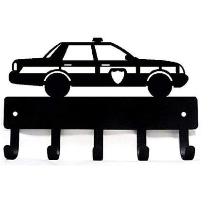 Police Car Key Rack with 5 Hooks Hook Up Hanger Pretty Artwork Shape Decoration