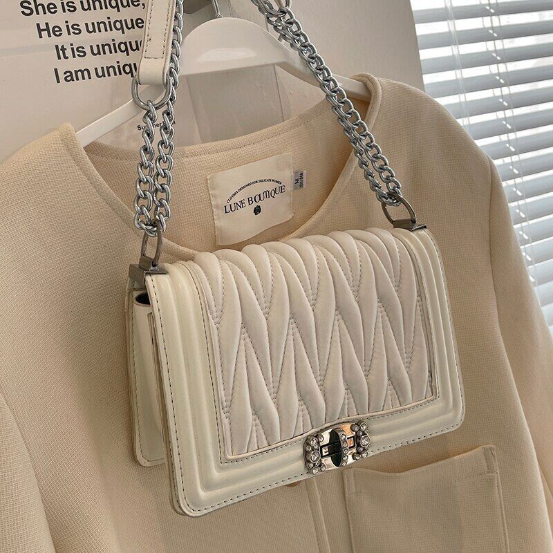 Chain Handle Shoulder Messenger Bags for Woman Square Bag