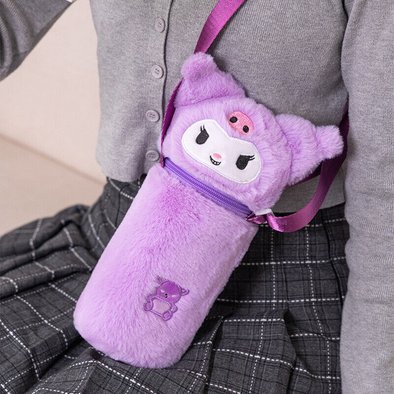 Kuromi My Melody Cinnamoroll Water Bottle Cup Shoulder Bag Pochacco Crossbody