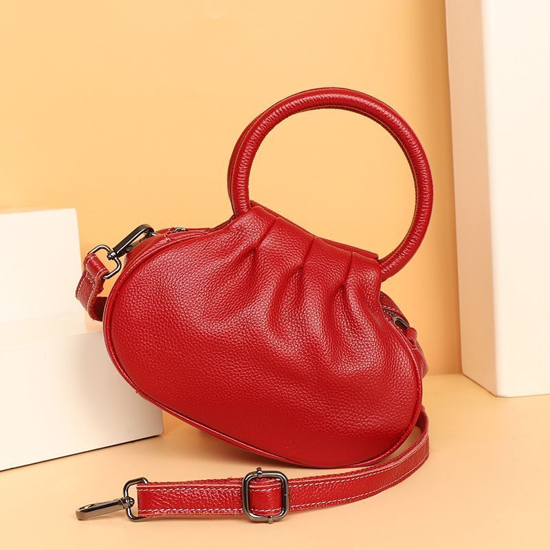 Genuine Leather Messenger Bag Elegant Hobos Small Tote Bags 22*16*10 CM Purse