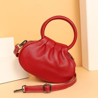 Genuine Leather Messenger Bag Elegant Hobos Small Tote Bags 22*16*10 CM Purse