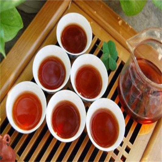 Pu-Erh Tea Ripe Tea Yunnan Purple Bud Puer Old Tree Pure Material Black Tea 357g