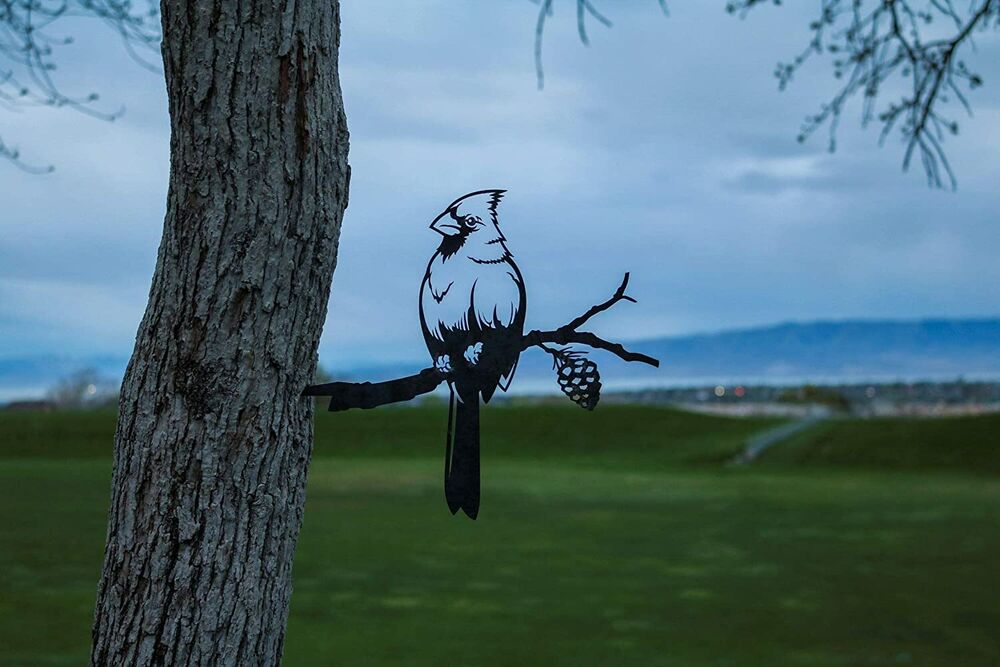 Cardinal Decoration | Garden Art | Backyard Art | Tree Art | Silhouette Art