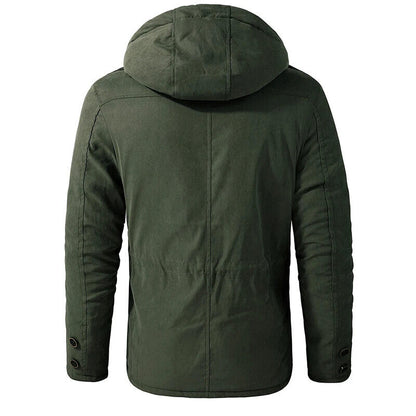 Men's Parkas Fleece Coats Outdoor Winter Jacket Male Windbreaker Outwear
