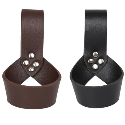 Medieval Sword Holder Ring PU Leather Sleeve Rapier Holster Costume Weapon Strap