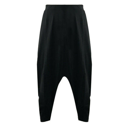 Women Men Drop Crotch Pants Baggy Harem Style Trousers Hippie Elastic Waist