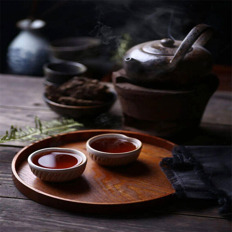 357g Pu-Erh Tea Ripe Tea Yunnan Black Tea Purple Bud Puer Old Tree Material Pure