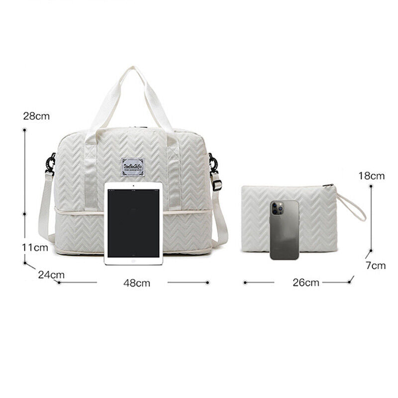 Extensible Dry Wet Separation Handbag Shoulder Bag Waterproof Travel Yoga Sports