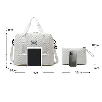 Extensible Dry Wet Separation Handbag Shoulder Bag Waterproof Travel Yoga Sports