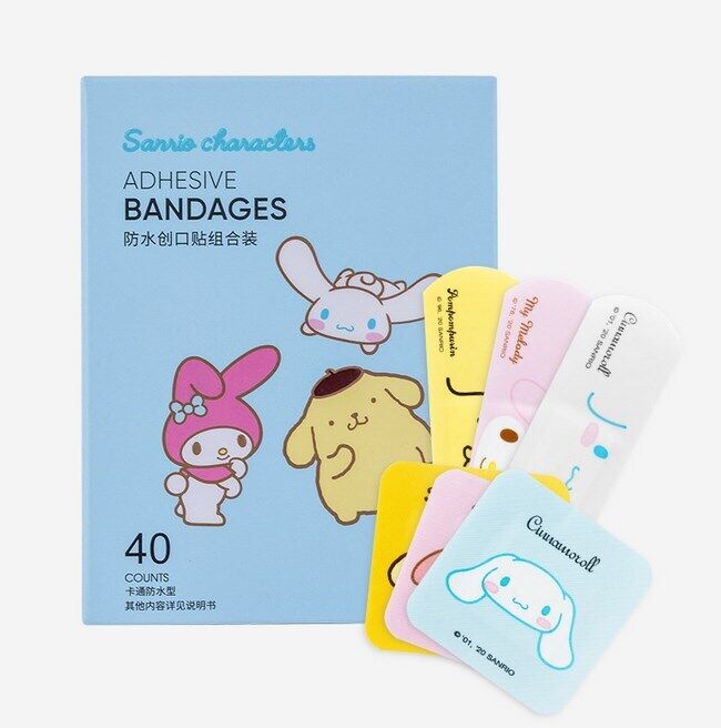 SET Sanrio Melody Hello Kitty Cinnamoroll Cartoon Bandage Bandaids sticker