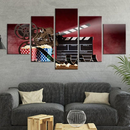 5Pcs Wall Art Canvas Painting Picture Home Decor Modern Abstract Movie Theatre