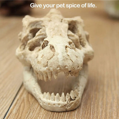 Aquarium Decor Resin Crocodile Skull Terrarium Fish Tank Ornaments 8.5x5.5x4.5cm