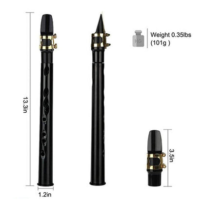 8 Hole Mini Portable Saxophone Pocket Sax C Key Instrument with Carrying Bag