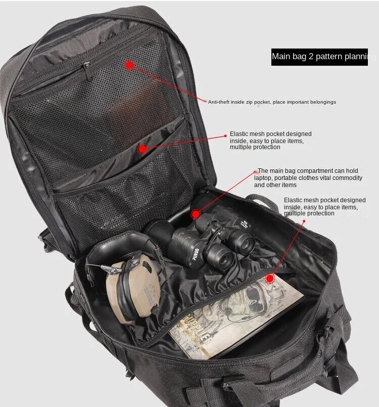 25L/50L Army Military Tactical Backpack Hiking Backpacks Bags Men Backpack