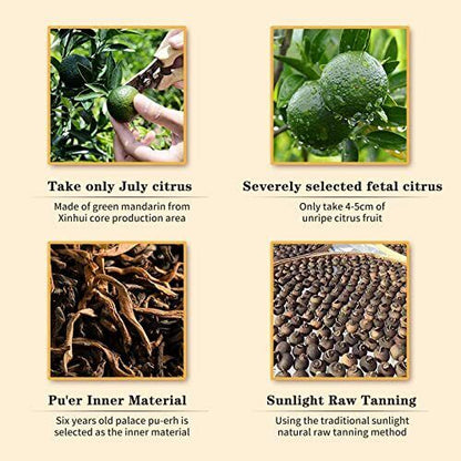 Xiao Qing Gan Puerh Tea - 250g Palace Orange Peel ChenPi Citrus Puer Ripe Tea