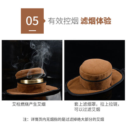 Portable Moxa Cervical Moxibustion Copper Box Hot Compress Wormwood Sticks 艾灸艾条