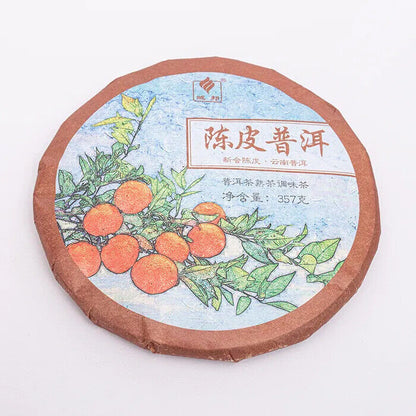 2021 Tangerine Peel Puerh Tea Gu Yi Dried Orange Peel Pu-erh Ripe Pu'er Tea 357g