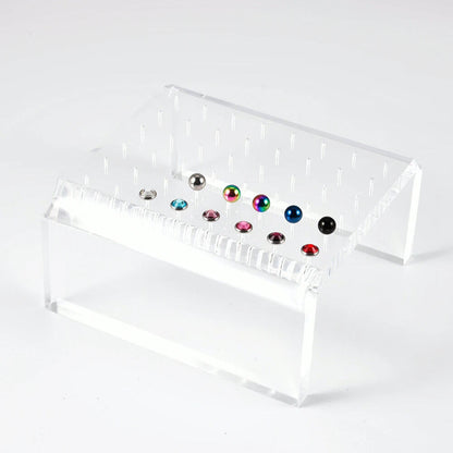 Jewelry Display Stands Acrylic Clear Board Tongue Stud Navel Earrings Organizers
