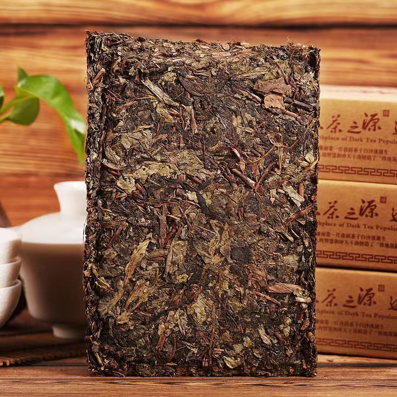 300g Baishaxi Dark Tea Brick Fucha Organic Black Tea Anhua Golden Leaf Dark Tea