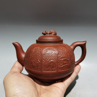 Chinese Yixing Zisha Clay Handmade Exquisite Teapot（十二生肖壶 低款：老艺人）