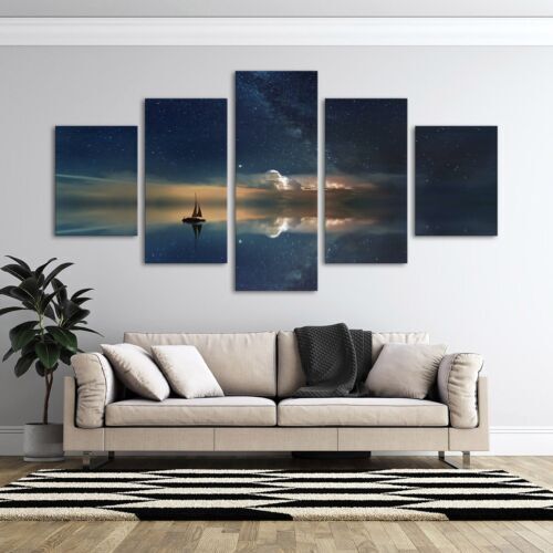 Milky way Abstract art 5 Pcs Canvas Wall Art Painting Poster Home Decor Cuadros