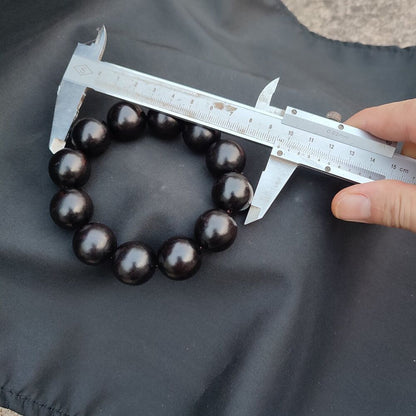 Black Buddhist Prayer Matching Mens Beaded Bracelets Anxiety Relief Wooden Gift