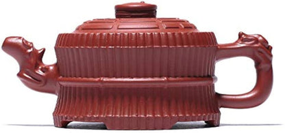 Teapot 9Oz Chinese Yixing Zisha ClayHandmade Tea Pot Bamboo dragon Tai Chi 一捆竹
