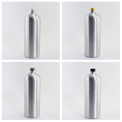 Aluminum Bottles Empty Liquid Soap Essential Oil Metal Container W/ Screw Cap 1L