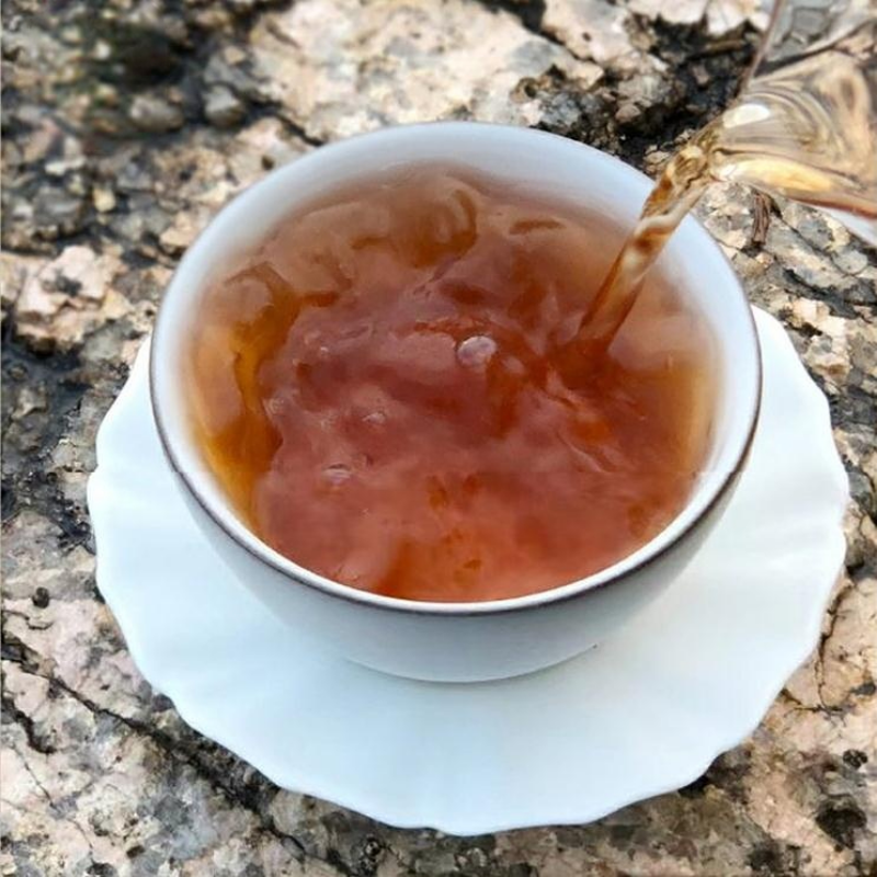 250g Menghai Ripe Pu'er Tea Brick Yunnan Arbor Puerh Cooked Tea Old Pu-erh Tea