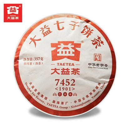 357g Chinese Tea 7452 Chi Tse Beeng 1901 Shu Puer Tea 2019 TAETEA Ripe Puerh
