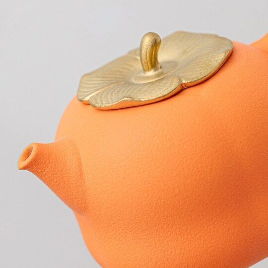 Persimmon Ceramic Teapots Personalization Gongfu Tea Pot 175ml