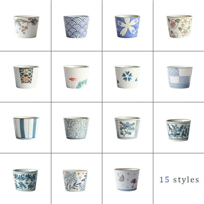 Japanese Style Ceramic Tableware Straight Cup Porcelain Tea Cup Sake Mug GIft