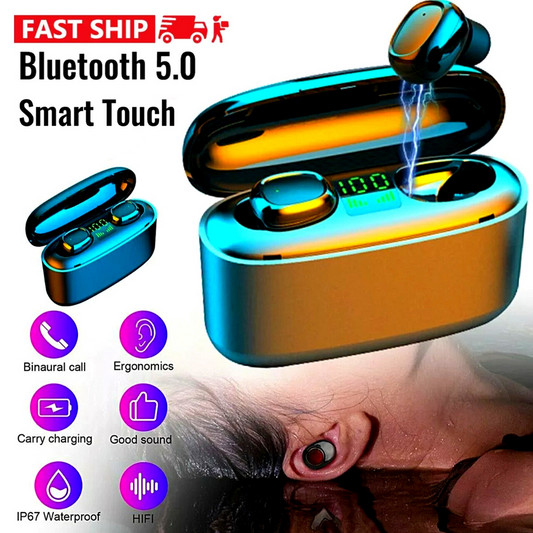 Wireless Earbuds Bluetooth 5.0 TWS Stereo Waterproof Earphones Headphone Headset