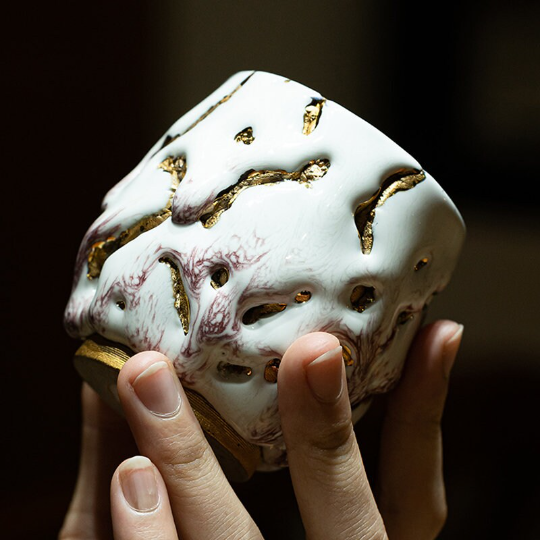 Novelty Ceramic Tea Cup Shinoyaki Teacup
