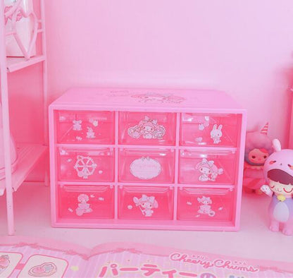 Super Cute My Melody Desk Jewelry Box Case Storage Organizer Case Stationery Box